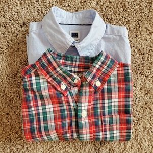 Janie & Jack Holiday & Blue Stripe Dress Shirt‎